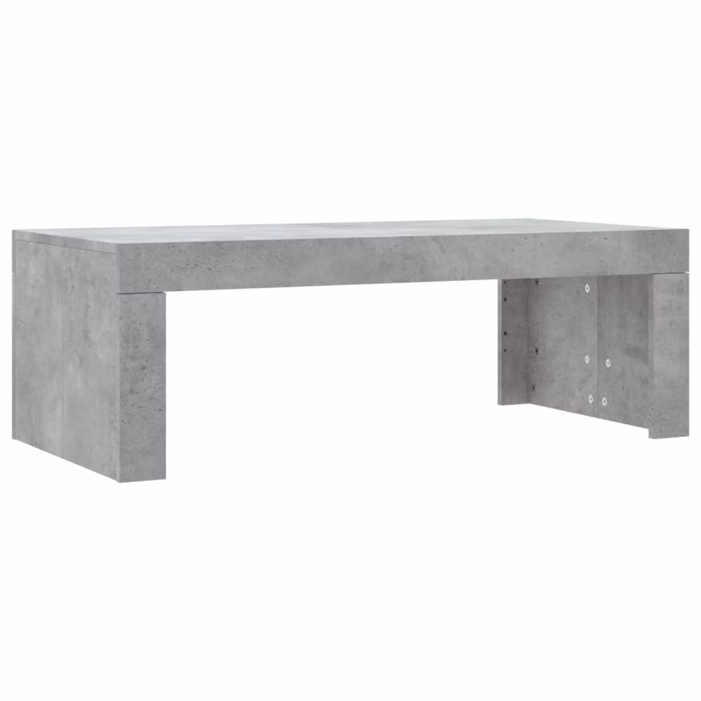 Berkfield Home Modern Rectangular Coffee Table in Concrete Grey, W/D/H: 102 x 50 x 36 cm – 2