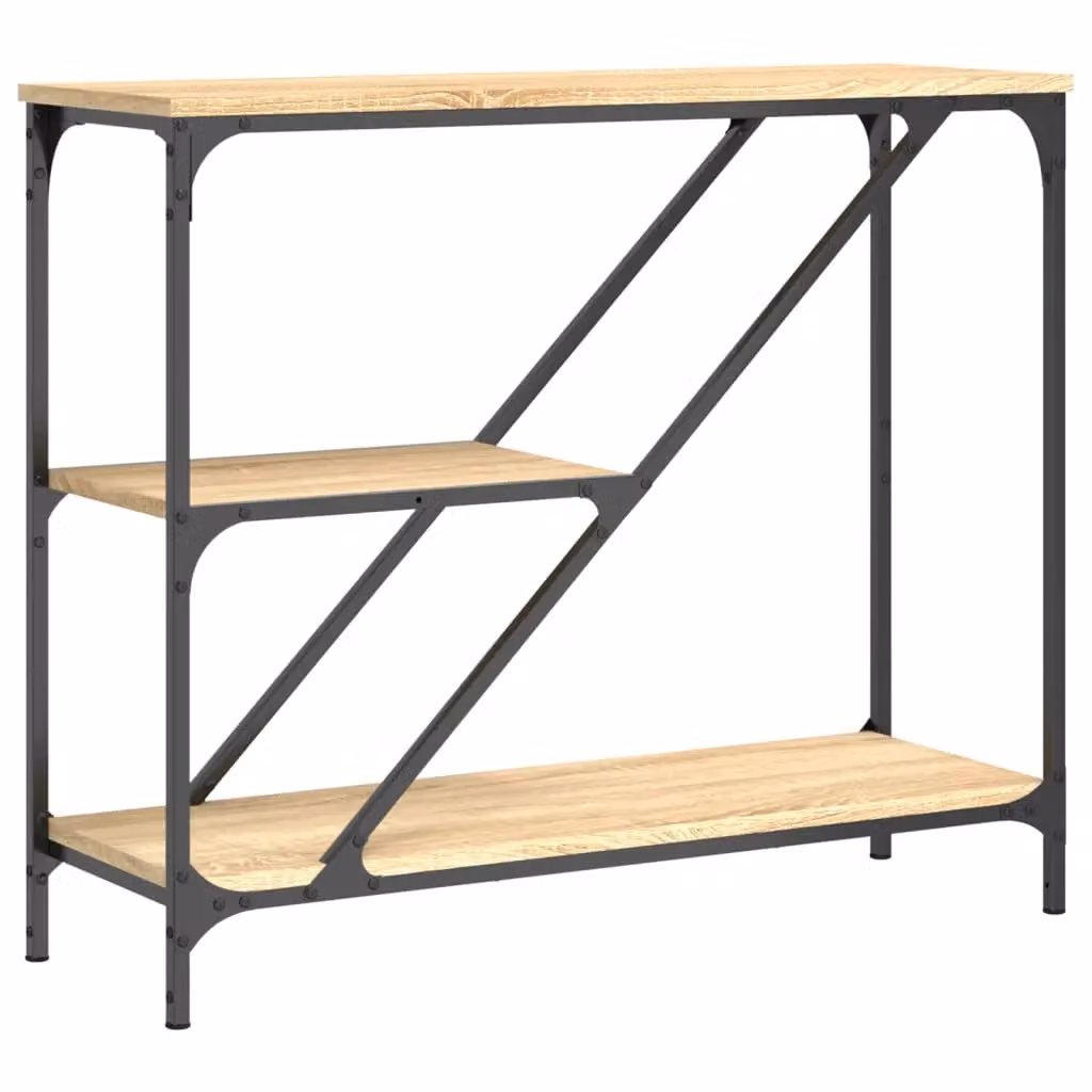 Berkfield Home Sonoma Oak Console Table in Brown, W: 88.5 cm, D: 30 cm, H: 75 cm – 2