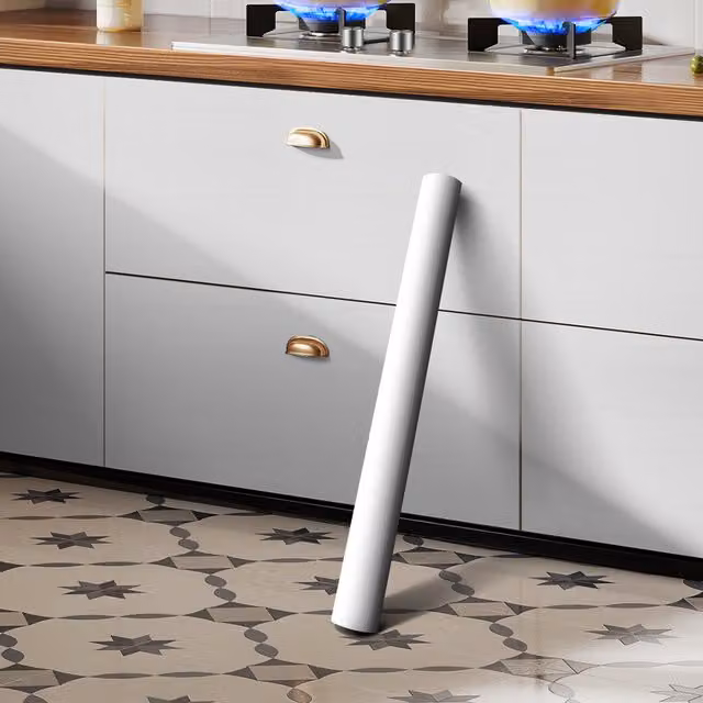 Livingandhome Waterproof Self Adhesive PVC Plain Wallpaper in White