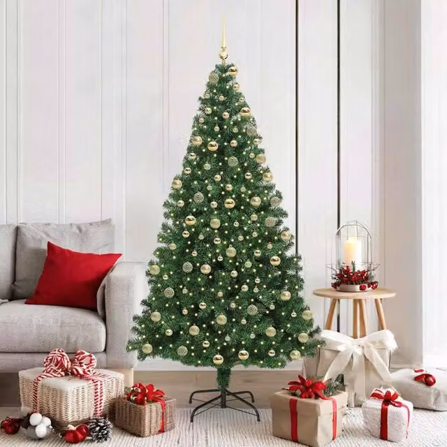 Berkfield Home Artificial Christmas Tree with 300 LEDs in Green, Height: 180 cm – 1