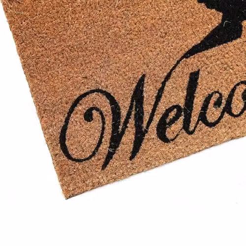 Coco&Coir Floral Coir Door Mat, Brown, W: 45 cm, D: 75 cm – 4