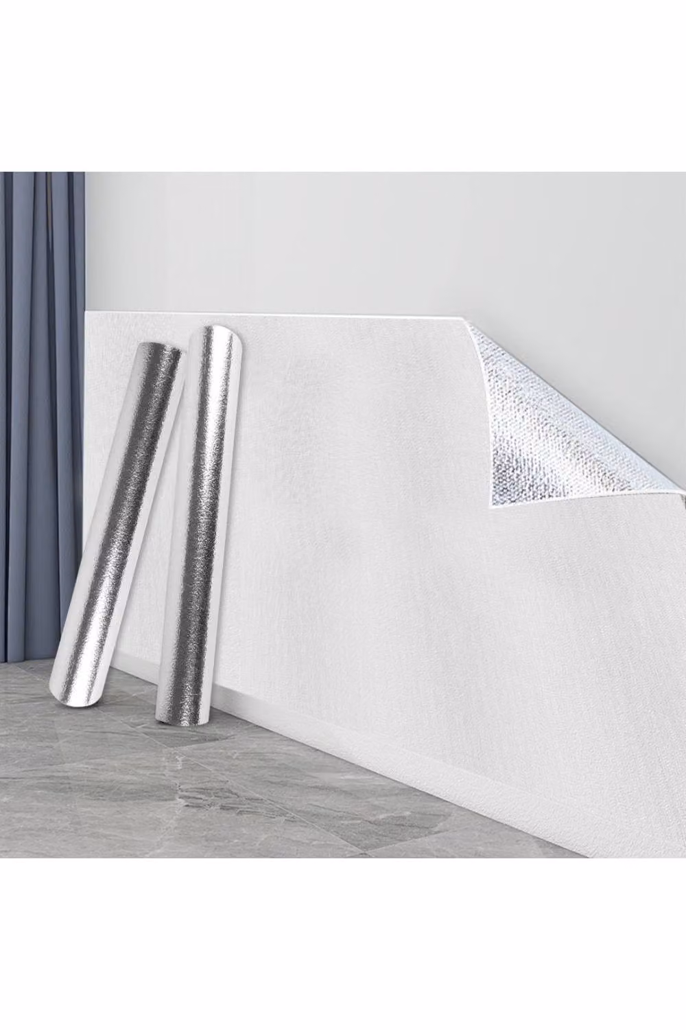 KDMD White Thick Linen Textured Self Adhesive Waterproof Wallpaper Roll – 2