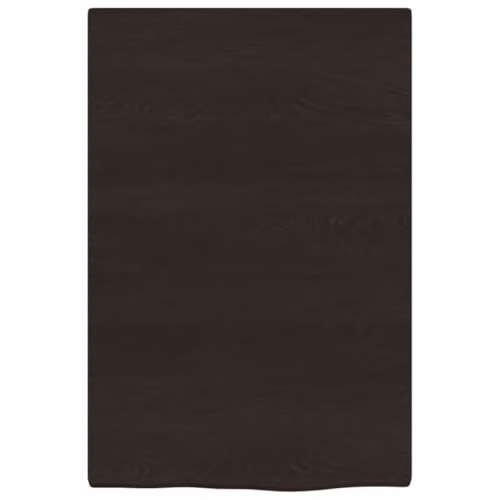 vidaXL Rustic Oak Wall Shelf, Dark Brown, W: 60 cm, H: 40 cm, D: 2 cm – 5