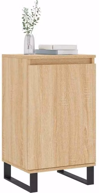 Berkfield Home Sonoma Oak Sideboard in Beige, W/D/H: 40 x 35 x 70 cm