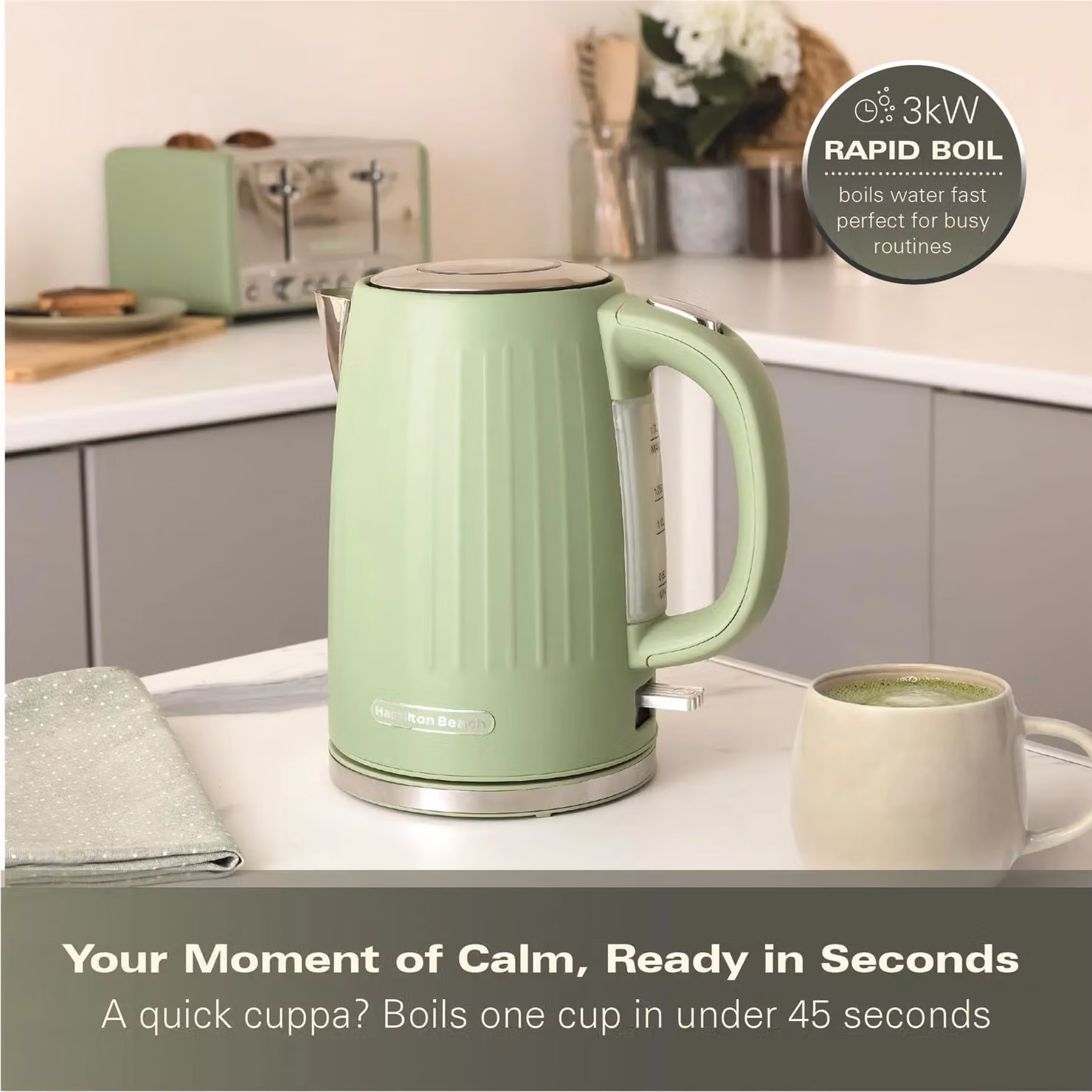 Hamilton Beach Harmony 1.7 l Kettle in Matcha Green – 3