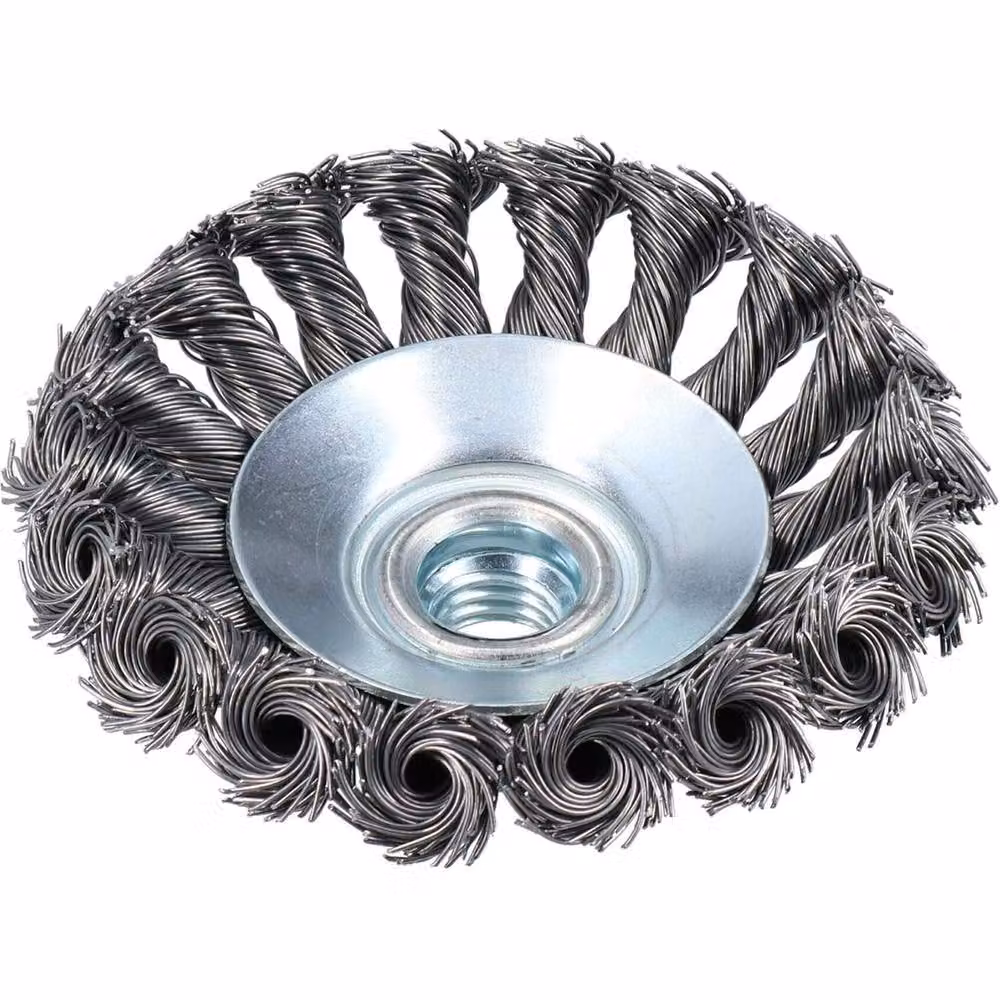 NESTLUNE 4-Piece Blue Twist Knot Wire Brush and Wheel Set for Angle Grinders, 115mm – 2