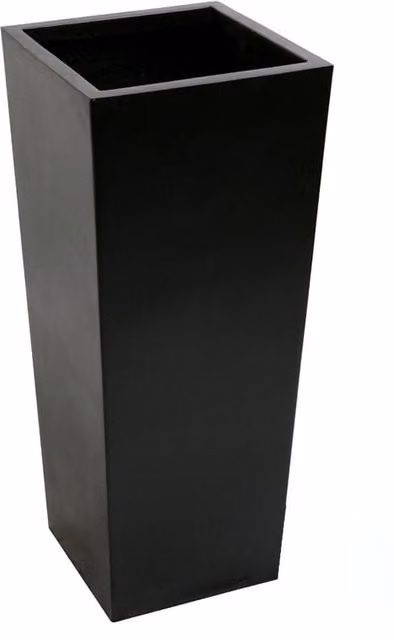 Primrose Tall Flared Square Fibreglass Planter in Matte Black, Height: 90 cm, Width: 40 cm – 5