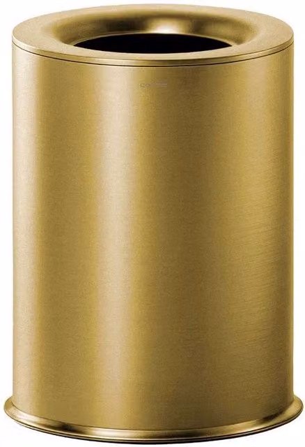 Cosmic Bin from the ARCHITECT S+ Collection in Brushed Gold PVD, W/D/H: 26.0 x 20.5 x 19.0 cm