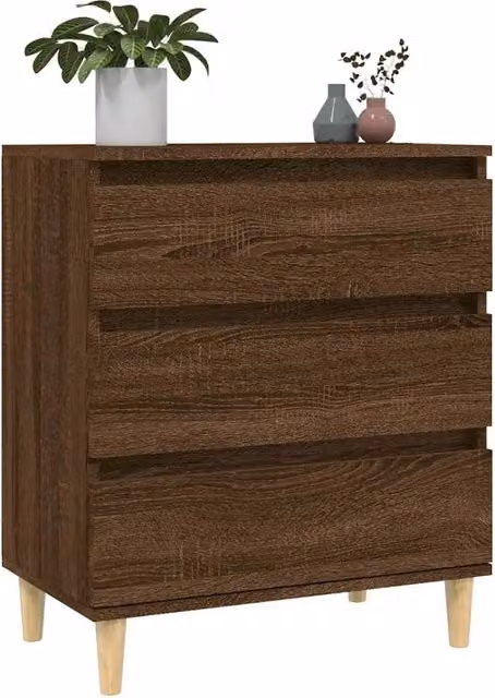 Berkfield Home Mid-Century Brown Oak Sideboard, W/D/H: 60 x 35 x 70 cm – 1