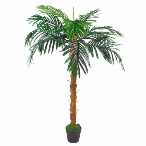 Leaf Design UK 130cm Artificial Princess Palm Tree in Green with Brown Trunk