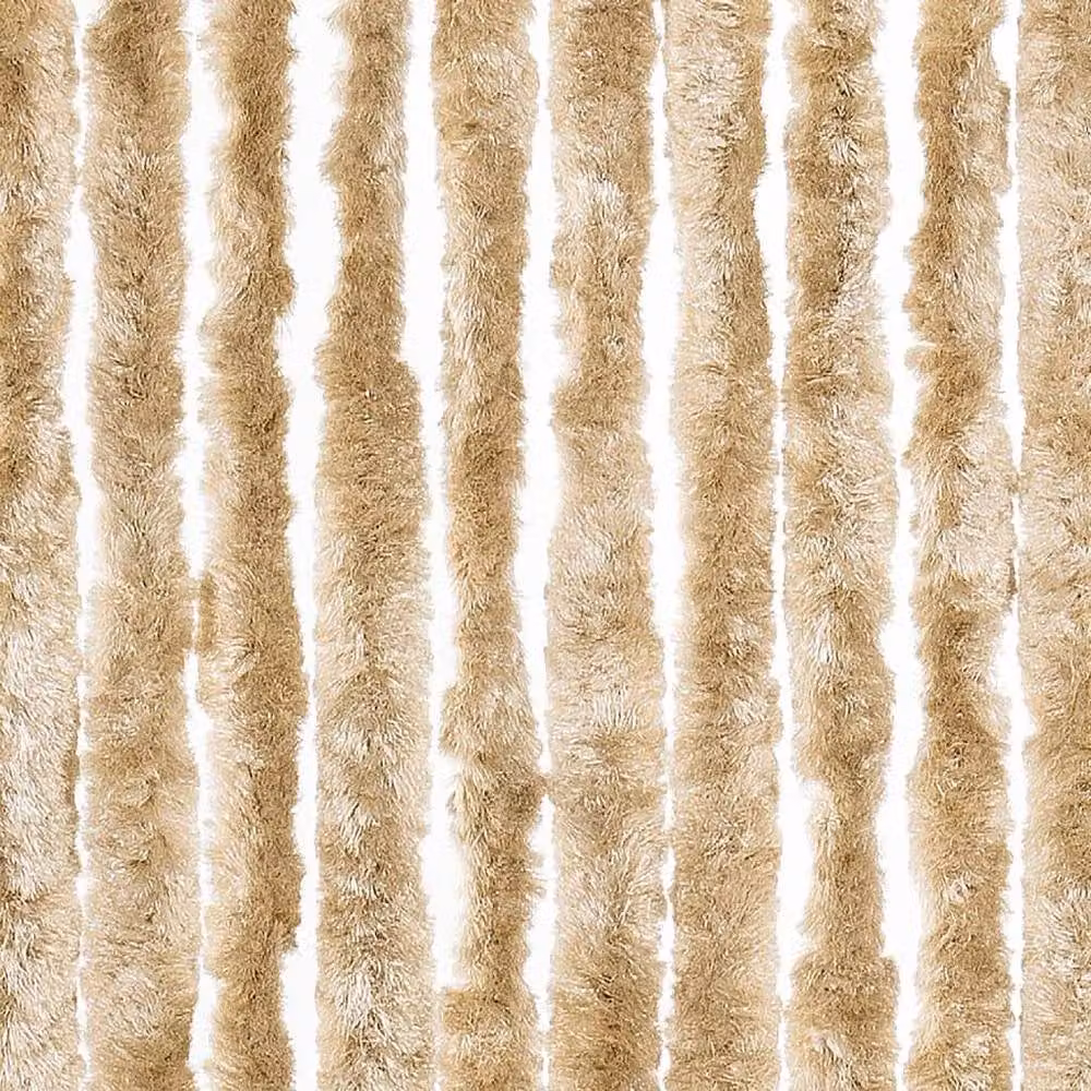 Berkfield Home Beige Chenille Insect Curtain W: 56 cm, H: 200 cm – 1