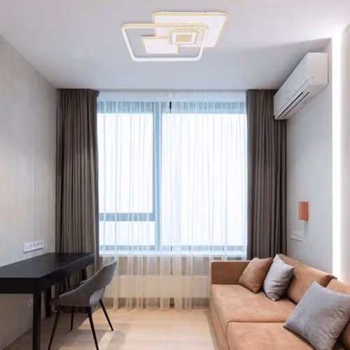 Netlighting Roderick Square LED Ceiling Light, White, W/D/H: 50 x 50 x 6 cm, Dimmable with Remote Control and CCT Colour Changing – 2