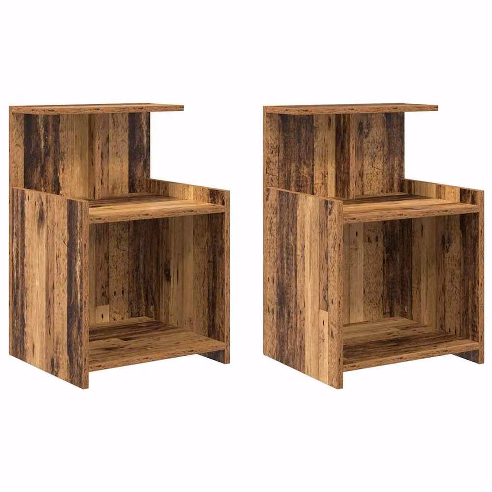 Berkfield Home Modern Bedside Tables, 2 Pack, Brown, W: 40 cm, D: 35 cm, H: 60 cm – 3