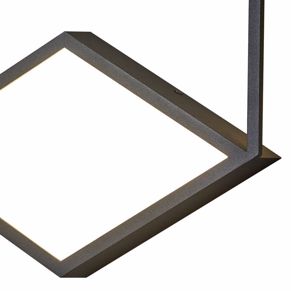 Netlighting Kubick Dimmable LED Ceiling and Wall Light, Black, 32W, 3000K, 1870lm – 3