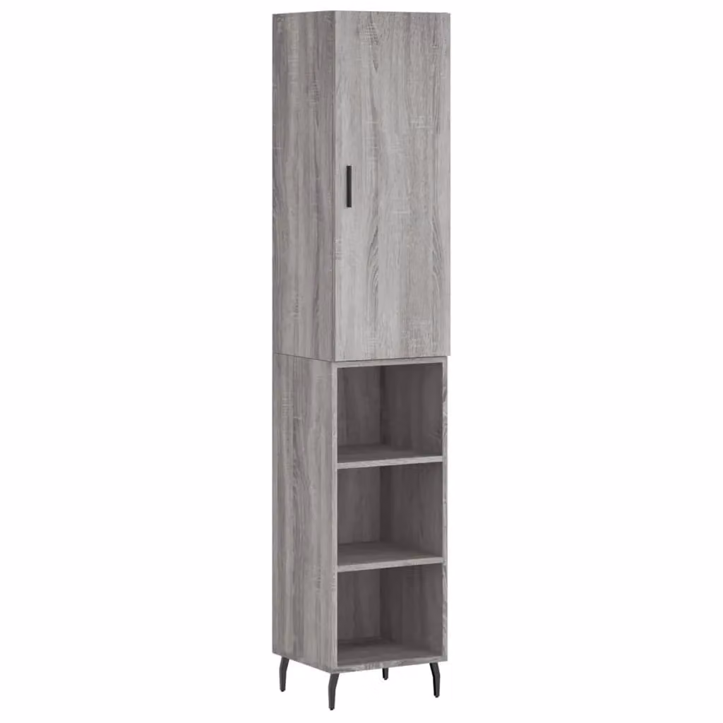 Berkfield Home Grey Sonoma Highboard, W/D/H: 34.5 x 34.5 x 180 cm – 2