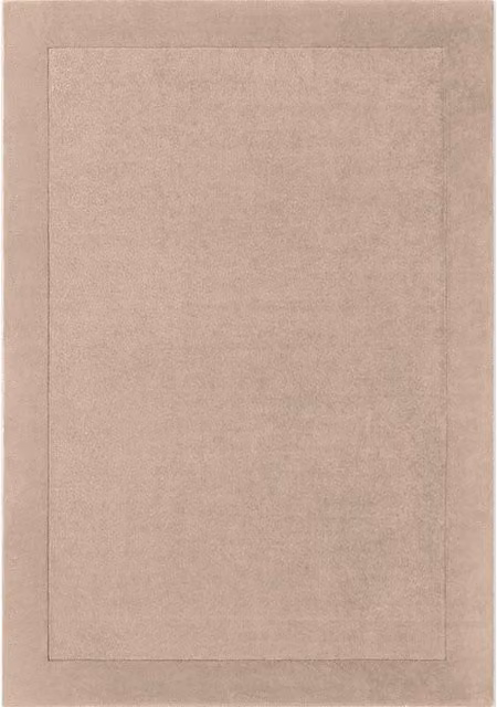 Villeroy & Boch 1812 Kari Handmade Round Wool Blend Bordered Rug in Beige, Diameter: 200 cm