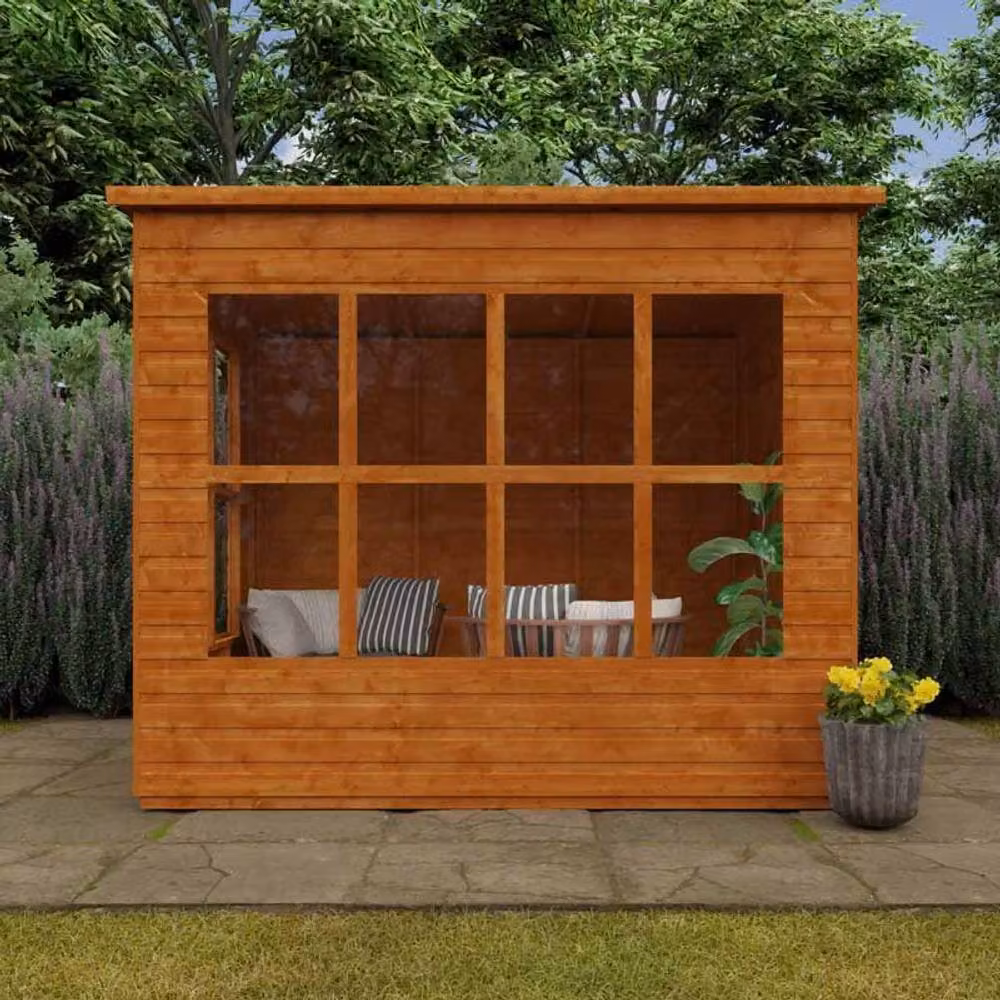 Buttercup Farm Penthouse 12mm Wooden Garden Shed in Burnt Orange – 2