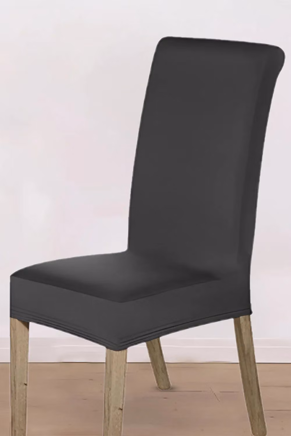 Neel Blue Universal Armless Dining Chair Protective Slipcover in Dark Grey with Spandex Stretch – 6