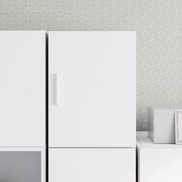 Berkfield Home White Wall Mounted Cabinet with Hinged Doors, W/H/D: 30 x 42.5 x 40 cm