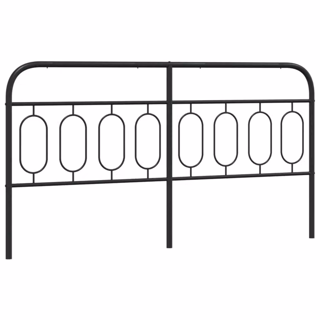 Berkfield Home Classic Metal Headboard in Black, Width: 183 cm – 2
