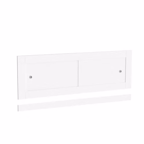 Nes Home White PVC 2 Sliding Doors Bath Front Panel W: 180 cm – 2