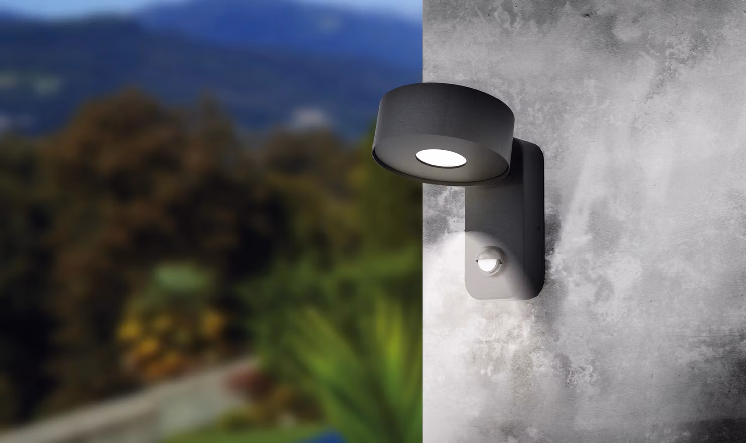 Loops 2 Pack Black Metal Outdoor Wall Lanterns with PIR Motion Sensor and 6W LED IP44 Rating – 3