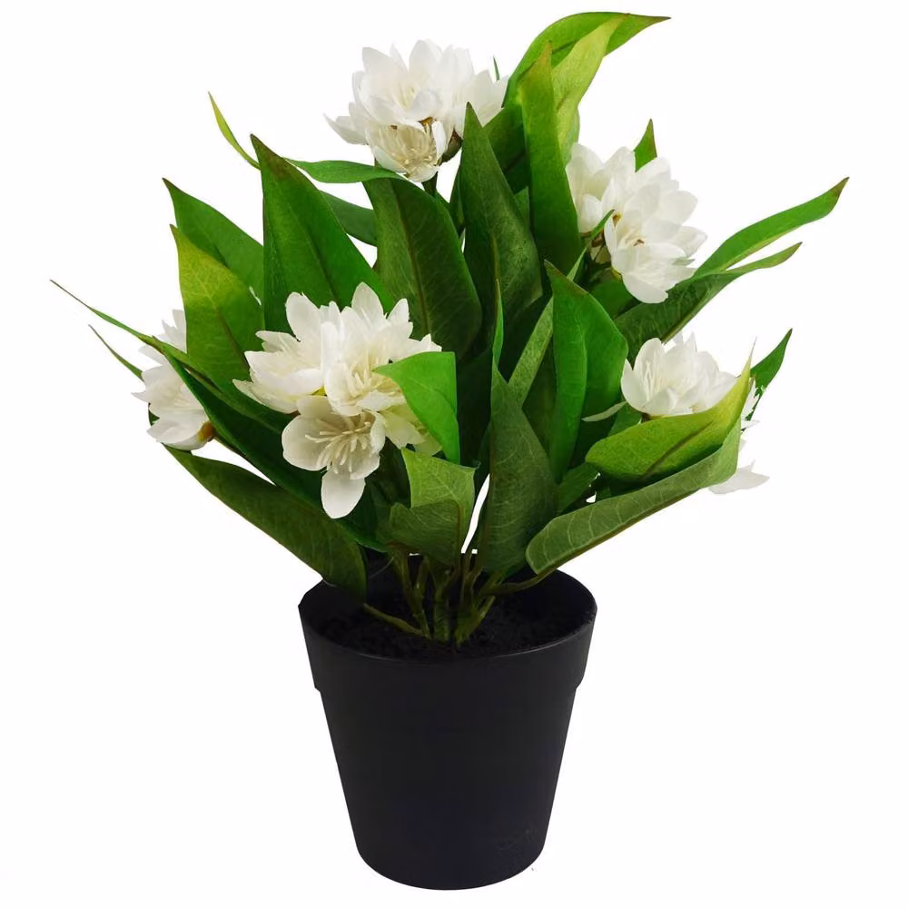 Botanik Artificial White Freesia Potted Flowering Houseplant – 3