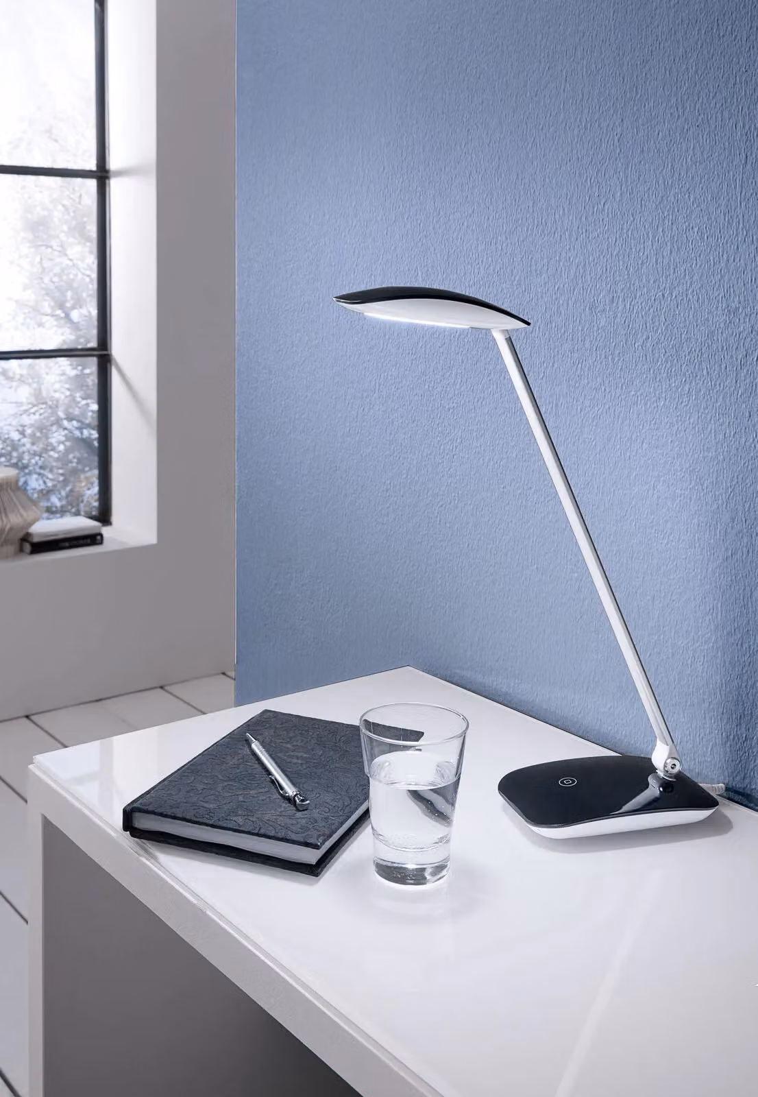 Loops 2 Pack Black Dimmable LED Table Desk Lamps with 4.5W Bulbs Included – 2