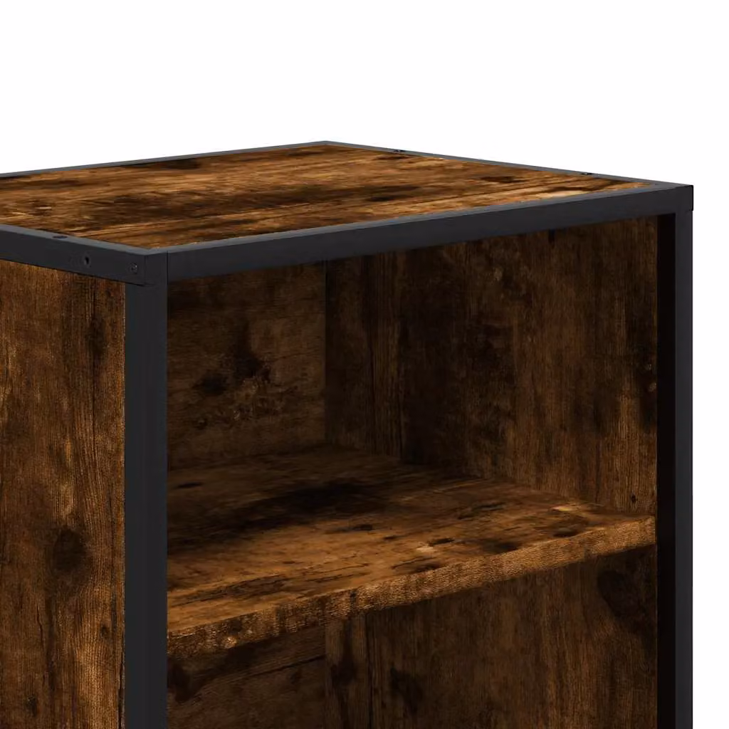 Berkfield Home Set of 2 Bedside Cabinets in Smoked Oak Brown, W/D/H: 40 x 31 x 50 cm – 6