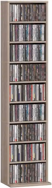 Rolipo 260 CD Narrow Media Storage Unit in Brown