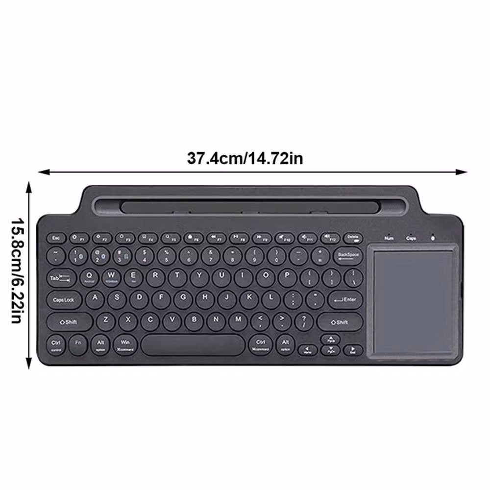 Nordara 2.4GHz Wireless Bluetooth Keyboard, Black, QWERTY UK Layout – 2