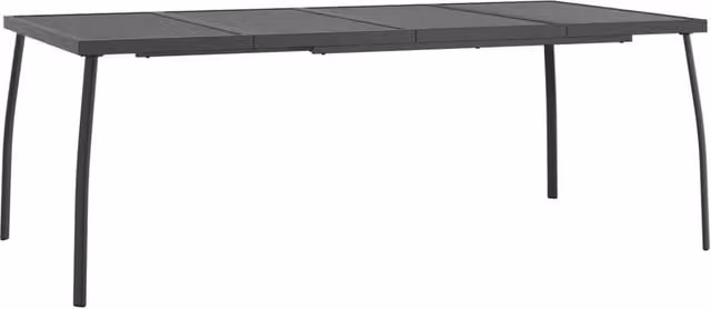 Berkfield Home Anthracite Extendable Garden Table with Steel Mesh, W: 200 cm, D: 100 cm, H: 72 cm