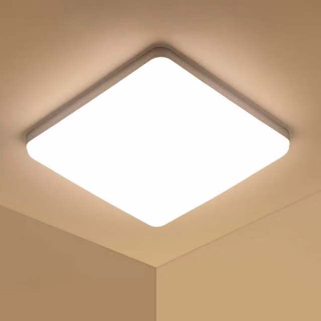 Pheashine White Square LED Ceiling Light, 36W, W/D/H: 23 x 23 x 3.5 cm – 1