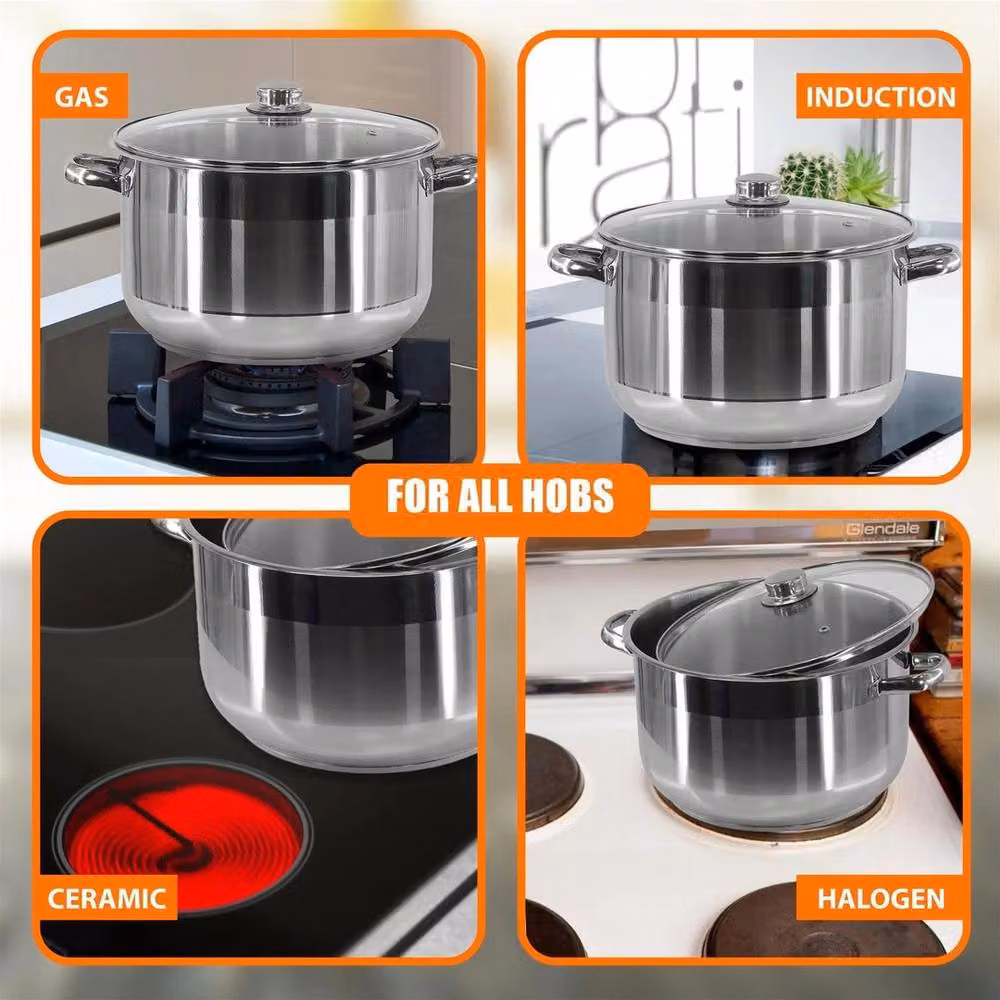 FLAVORA Stainless Steel Induction Stockpot, 6.5 l, Grey – 5