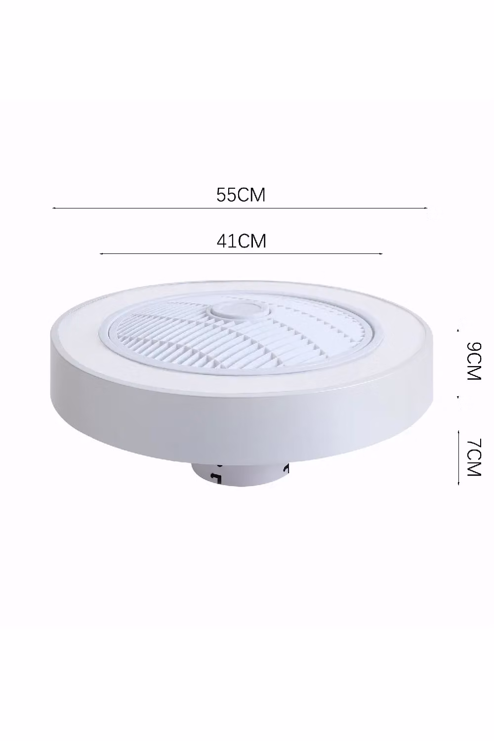 Living and Home Round Acrylic LED Fan Ceiling Light in White – 2