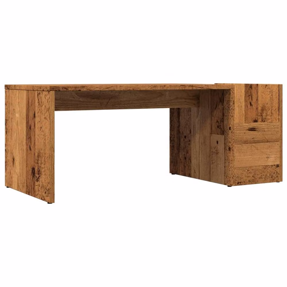 Berkfield Home Durable Rustic Coffee Table in Brown, W/D/H: 90 x 45 x 35 cm – 3