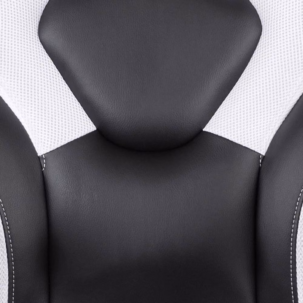 VOGREX White and Multicolour X10 Adjustable Height Padded Racing Gaming Chair with Armrests – 4