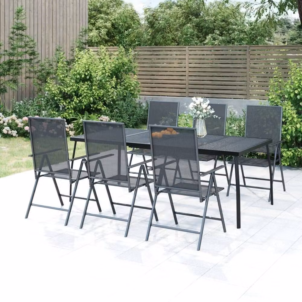 Berkfield Home Anthracite Extendable Garden Table with Steel Mesh, W: 200 cm, D: 100 cm, H: 72 cm – 2