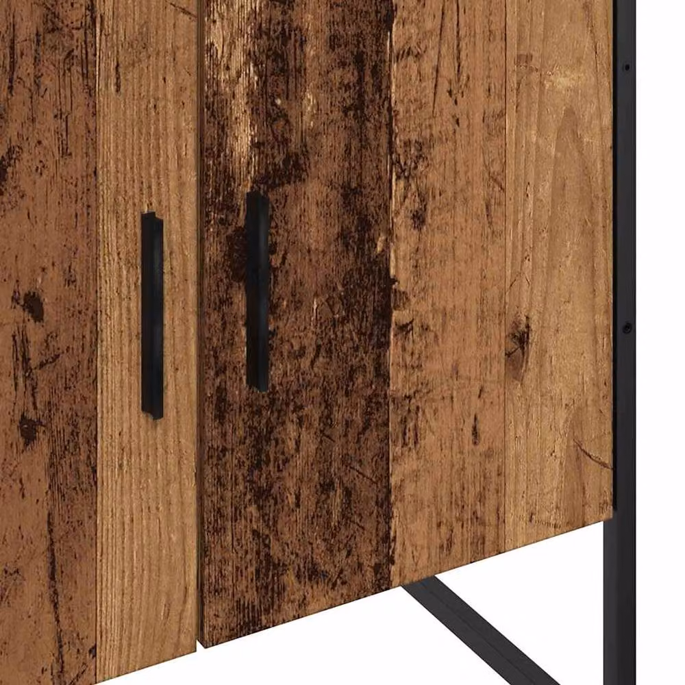 Berkfield Home Sturdy Bathroom Sink Cabinet in Brown Old Wood, W/D/H: 60 x 33 x 60 cm – 7