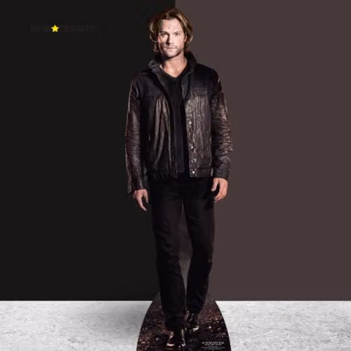 Star Cutouts Ltd Sam Winchester Man of Letters Supernatural Life Size Cardboard Cut Out with Mini Tabletop, Multi Colour, H 190 x W 59 x D 1 cm – 2