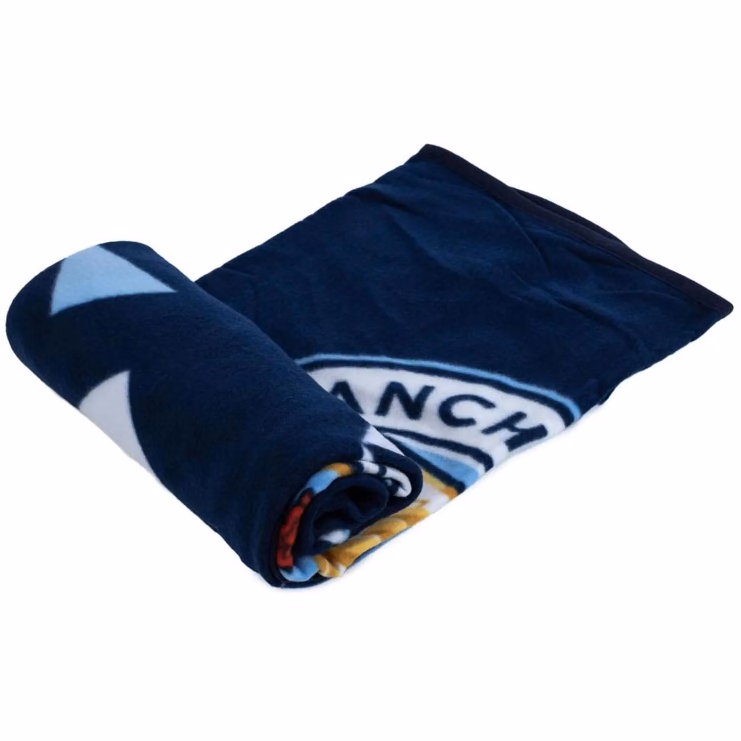 Manchester City FC Unisex Fleece Blanket in Blue with Geometric Particle Design – 2