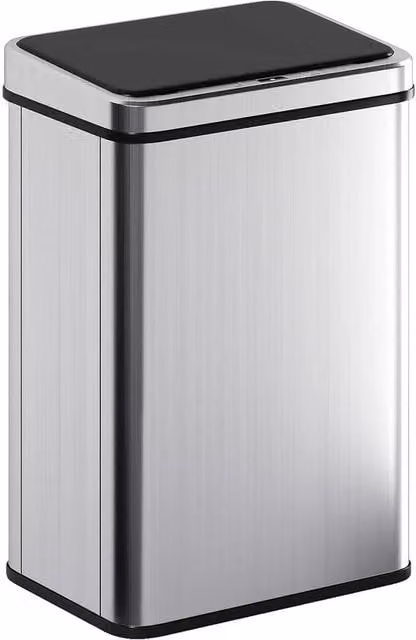 Nordara 40L Stainless Steel Sensor Kitchen Bin in Silver with Soft Close Feature – 1