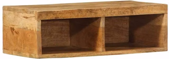 Berkfield Home Wall-mounted Rustic Mango Wood TV Cabinet, Brown, W/D/H: 60 x 30 x 19 cm – 1