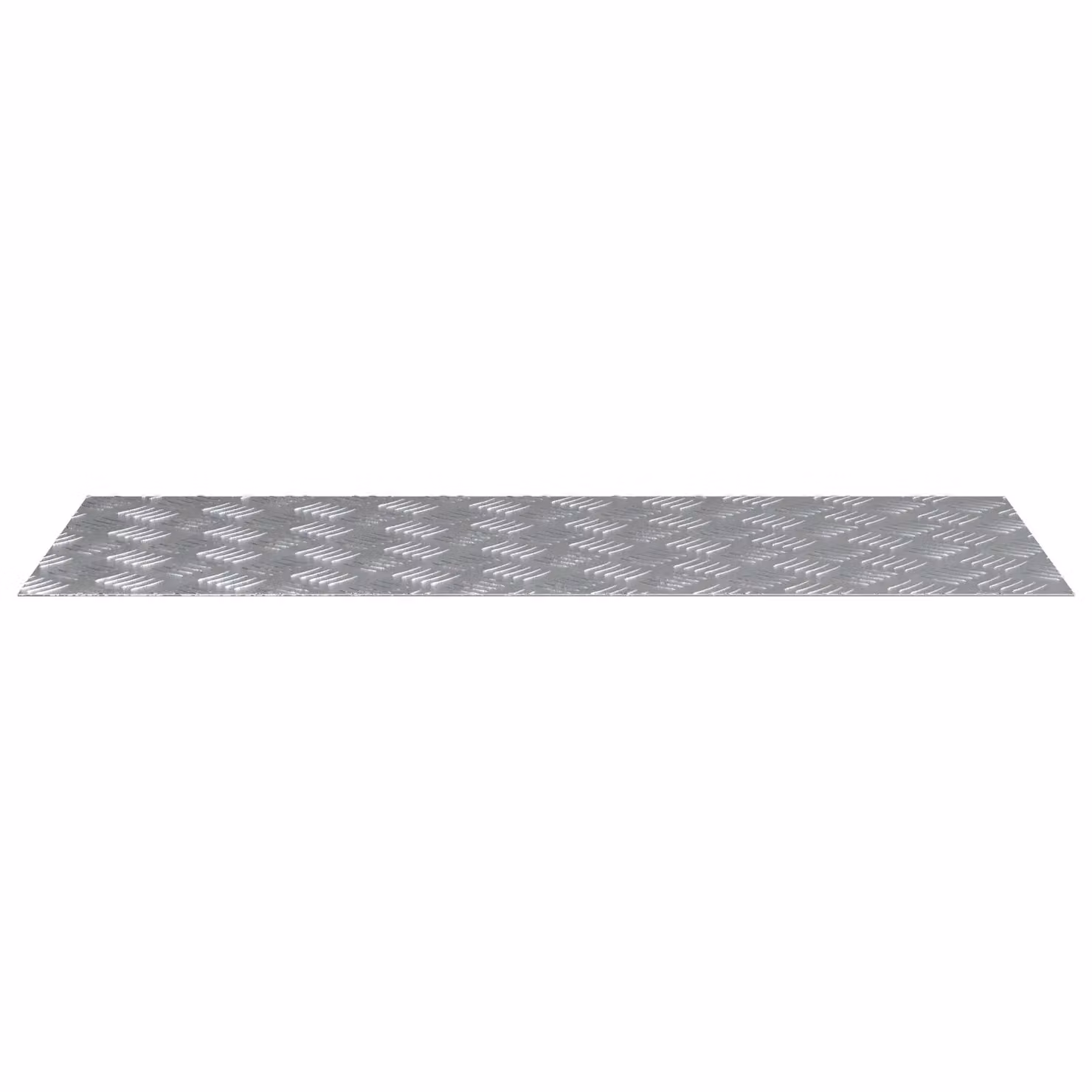 Berkfield Home Non-Slip Aluminium Checker Plate Sheets, 2 Pack, Grey, W: 100 cm, D: 40 cm – 2