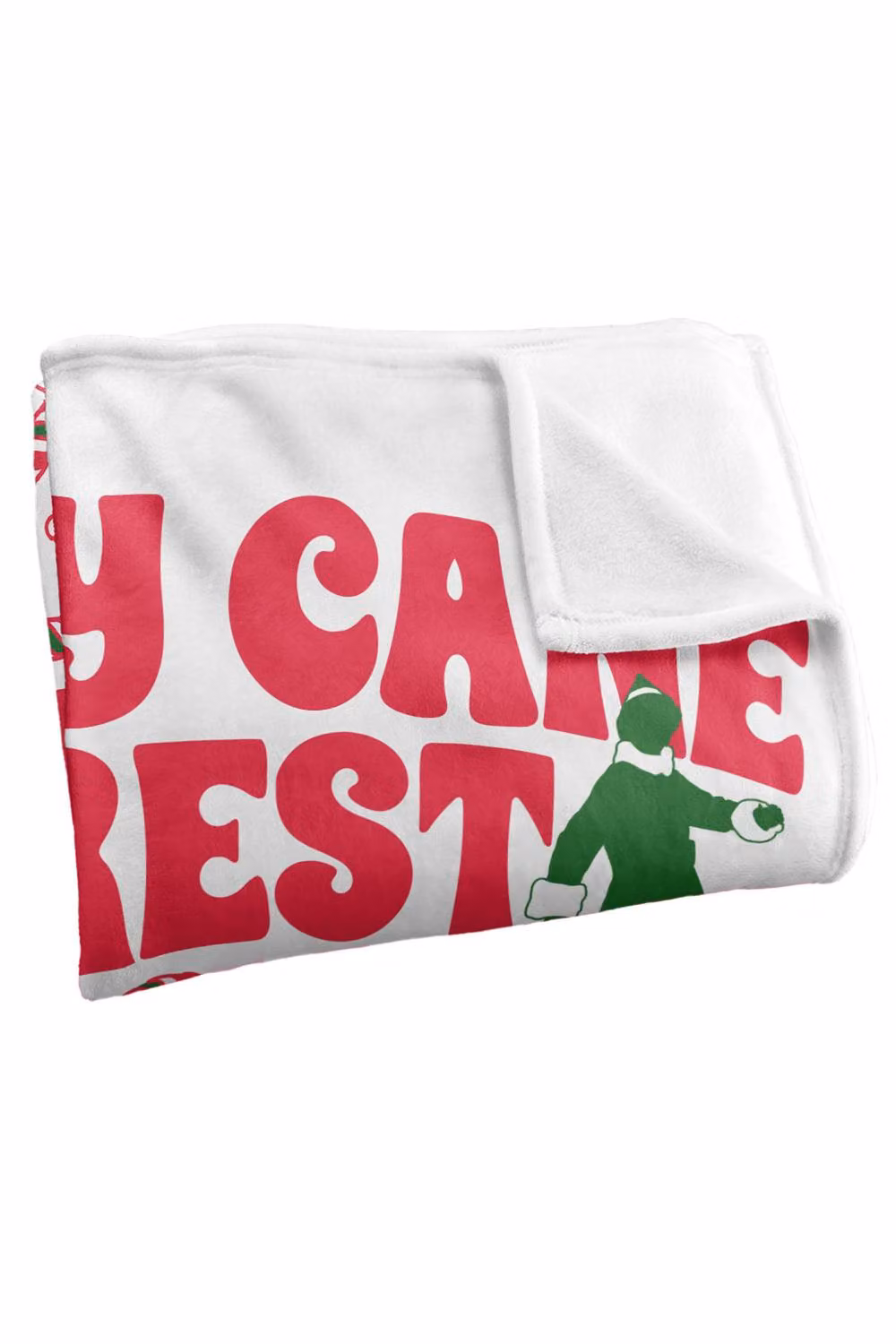 Warner Bros. Elf Candy Cane Forest Christmas Throw Blanket, Large, Multicolour and White, Super Soft Fluffy Polyester – 2