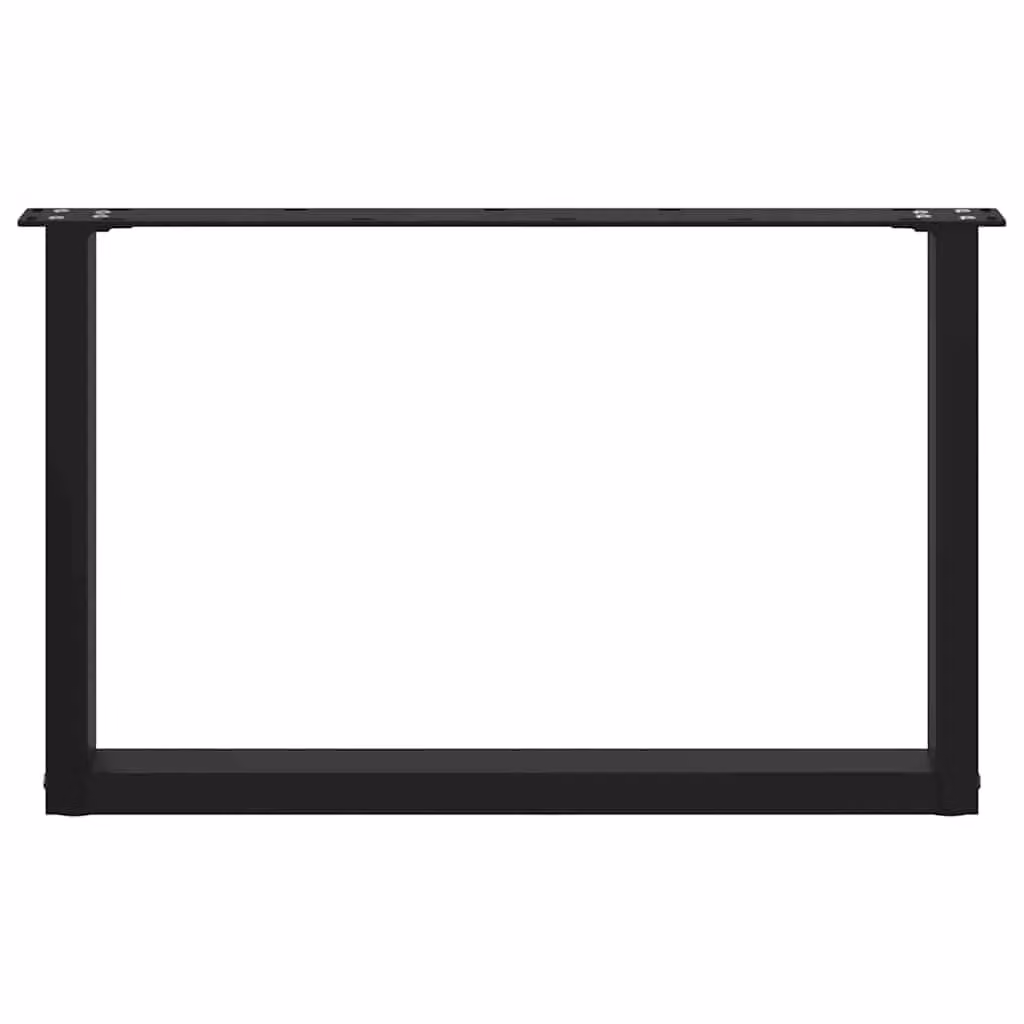 Berkfield Home U-Shaped Steel Coffee Table Legs, 2 Pieces, Black, H: 70 cm, W: 42.5 cm, D: 43 cm – 3