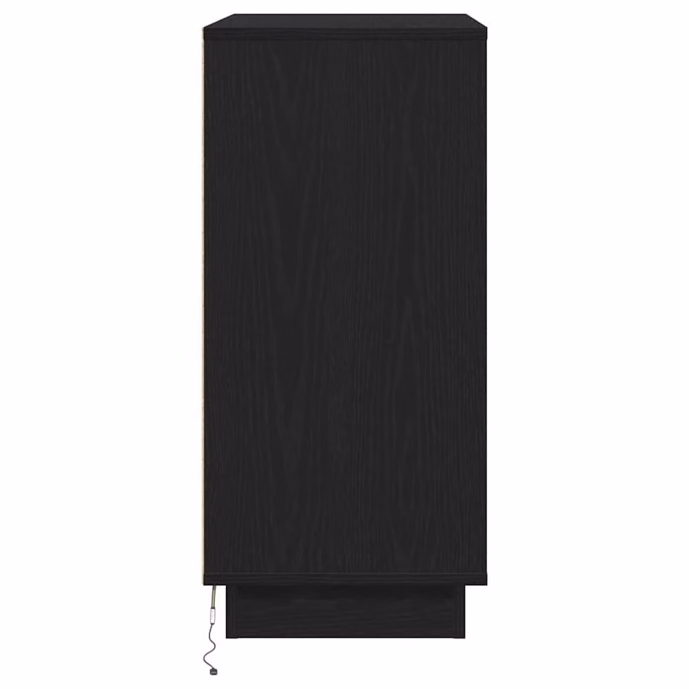 Berkfield Home Modern Bedside Cabinet with Integrated LED in Black Oak, W/D/H: 34.5 x 34.5 x 75 cm – 5