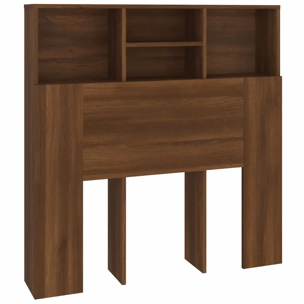 Berkfield Home Modern Headboard Cabinet in Brown Oak, W: 100 cm, D: 19 cm, H: 103.5 cm – 2