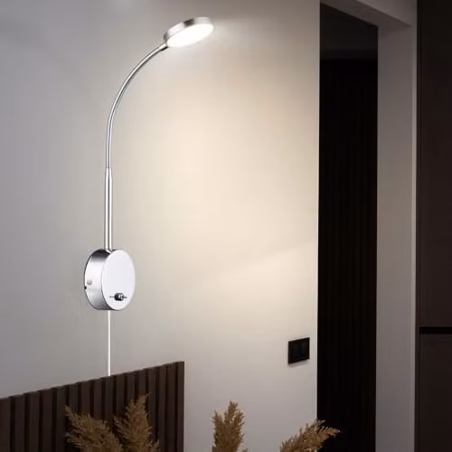 Globo Lighting Pegasi Modern LED Wall Light in Chrome and Silver – 3