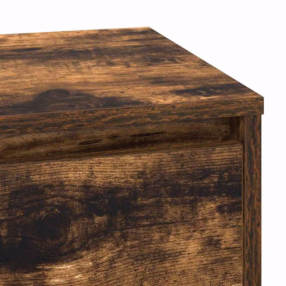 Berkfield Home Modern Bedside Cabinet with Integrated LED Lighting in Smoked Oak Brown, W/D/H: 71 x 34.5 x 75 cm – 6